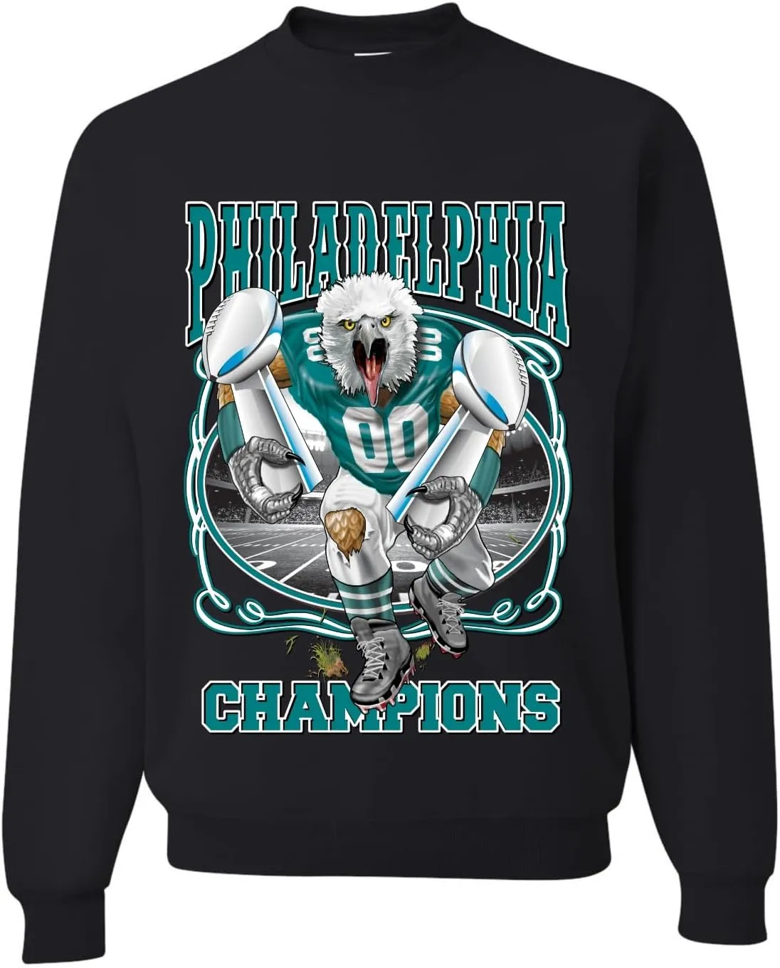 Shark & Hammer Philly PA Fan | PHI Phila Fantasy Football Sports Unisex Crewneck Sweatshirt