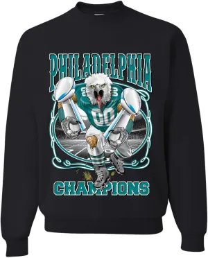 Shark & Hammer Philly PA Fan | PHI Phila Fantasy Football Sports Unisex Crewneck Sweatshirt
