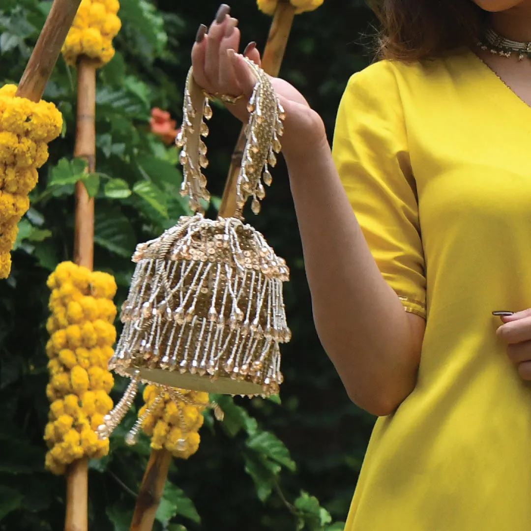 Shayna Bucket Bag – Gold
