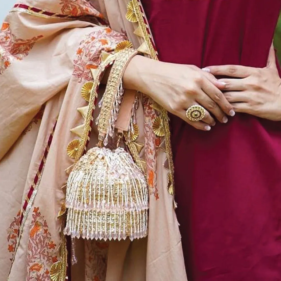 Shayna Bucket Bag – Pink & Gold