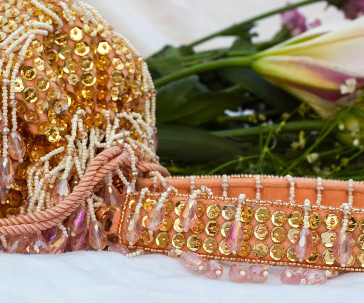 Shayna Bucket Bag – Pink & Gold
