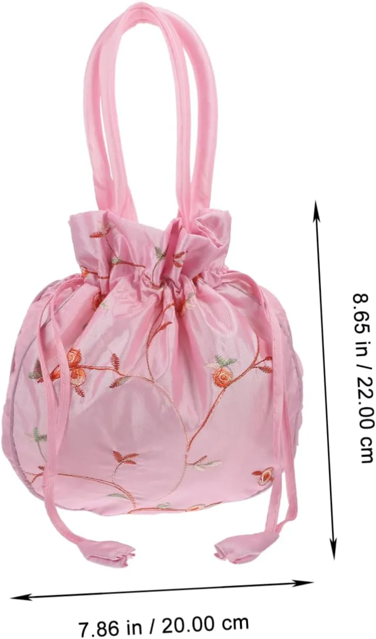 Shoulder Bucket Bag Women Bucket Bag Flower Bucket White Miss Fashion