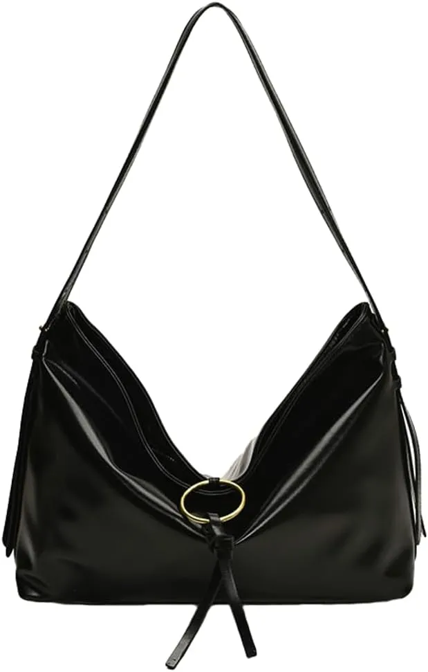 Shoulder Purse Hobo Bag for Women Soft Vegan Leather Shoulder Handbag Slouchy Tote Crossbody Bag Y2K Handbags