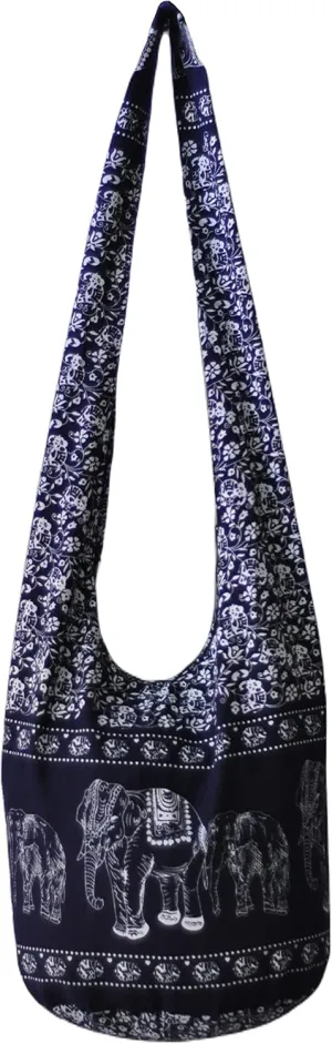 Siam trendy Elephant Cross body Purse with inside Phone Pocket Soft Shoulder Strap Handmade Bohemian Boho Hobo Hippie