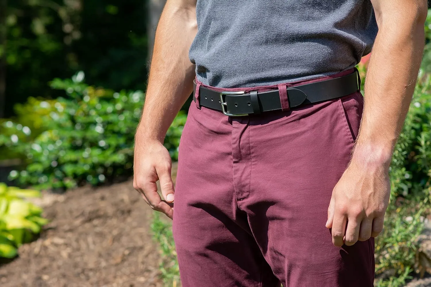 Slick City Belt - Genuine Full Grain Leather with Nickel Free Buckle