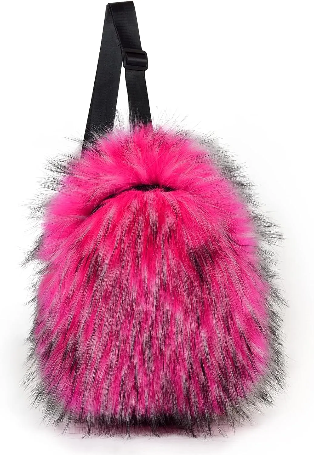 Sling Bag for Women Crossbody Chest Bag Cute Purse Fuzzy Fur Bag for Outdoor Hiking Trips