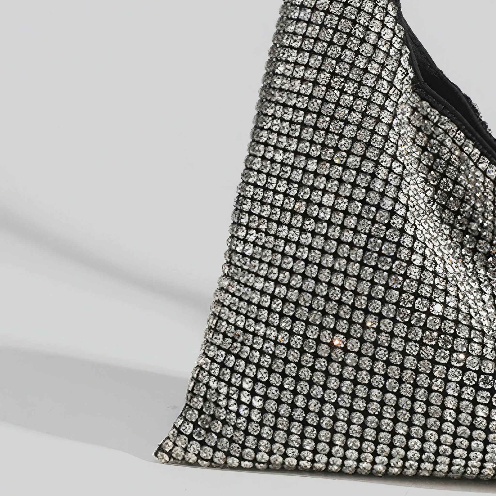 Slouchy Crystal Mesh Hobo Bag