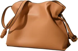 Slouchy Tote Bag Cloud Purse for Women Soft Vegan Leather Shoulder Handbag Clutch Trendy Crossbody Bag Underarm Purse