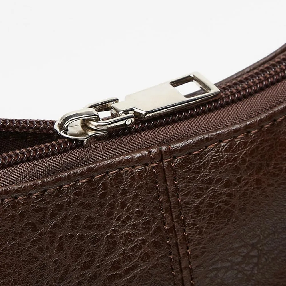 Slouchy Tote Bags for Women Retro Vegan Leather Shoulder Crossbody Bag Faux Leather Handbag Purse Satchel Soft Leather Bag