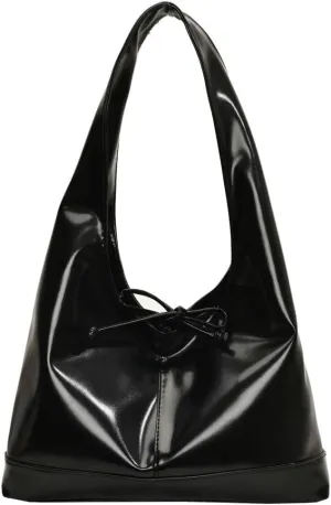 Slouchy Tote Bags For Women Soft Leather Handbag Retro Red Shoulder Bag Y2K Underarm Purse With Bow Casual Work Handbag