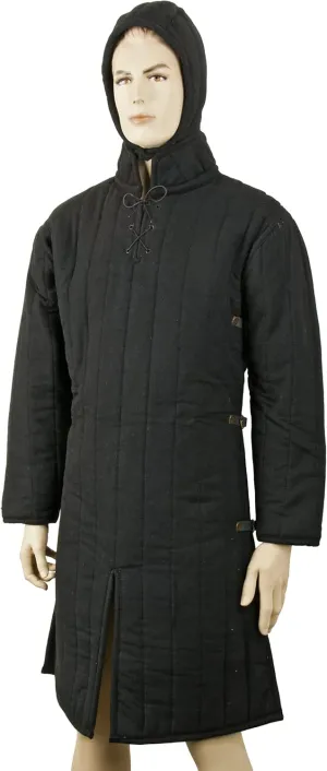 Small Black Brand Gambeson Cloth Type 3 Padded Coat LARP SCA WMA Armor Jacket Fair