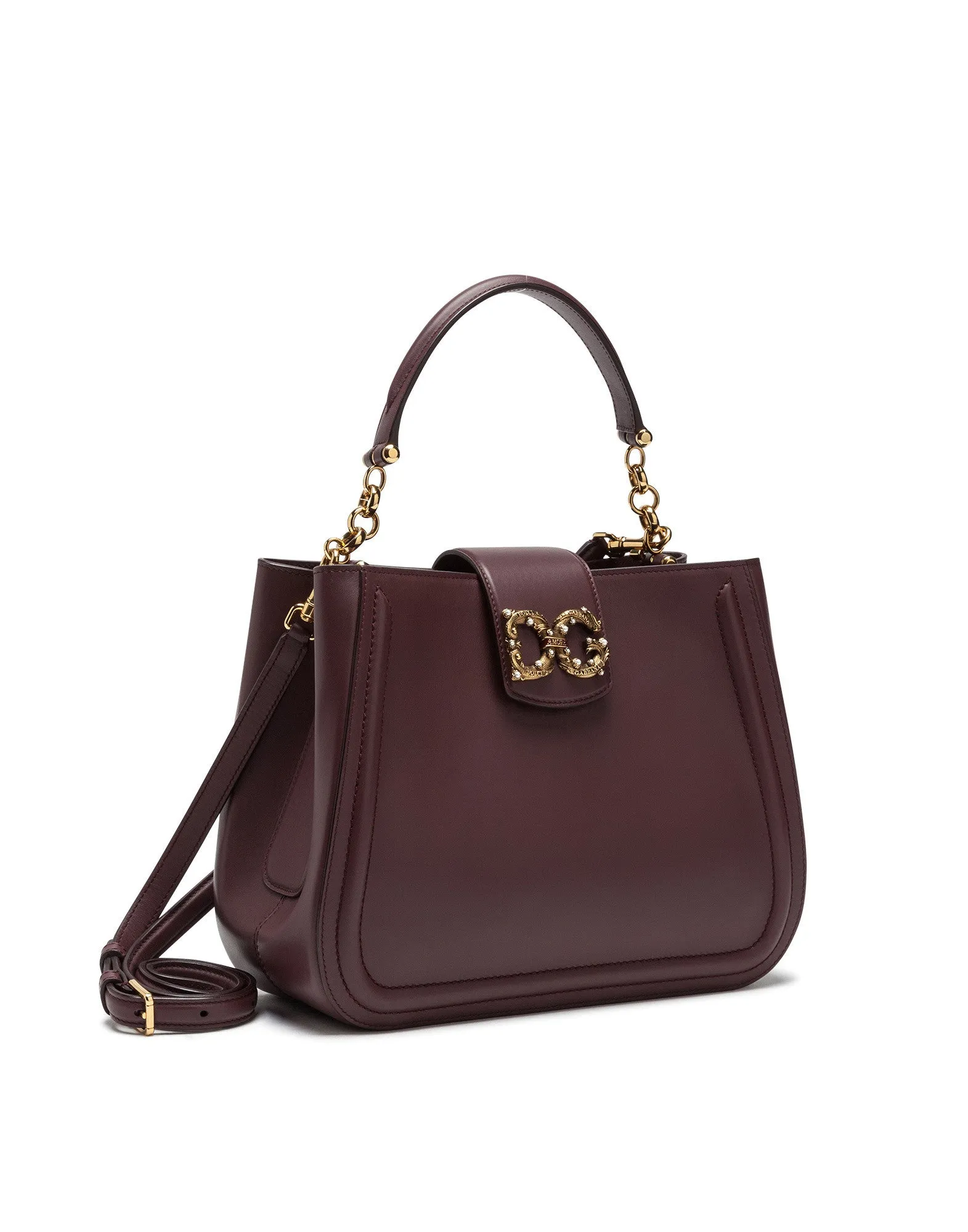 SMALL DG AMORE BAG IN CALFSKIN