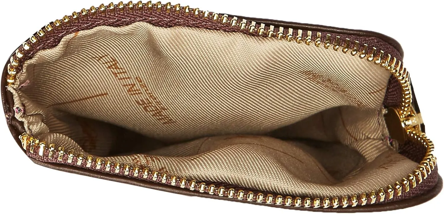 Small Vera Pelle Italian Leather Cell Phone Cross Body Bag Passport Travel Pouch Shoulder Bag