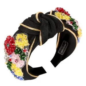 Solid Color Wide Headbands For Women Diamond Rhinestone Headbands For Women Top Knot Headband Crystal Handmade Jewelry Girls Hair Accessories Glisten Fashion Hairband