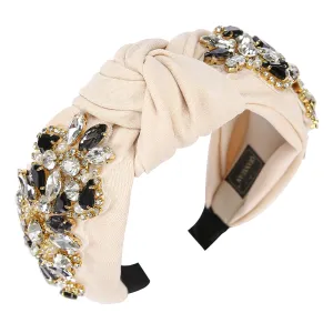 Solid Color Wide Headbands For Women Diamond Rhinestone Headbands For Women Top Knot Headband Crystal Handmade Jewelry Girls Hair Accessories Glisten Fashion Hairband
