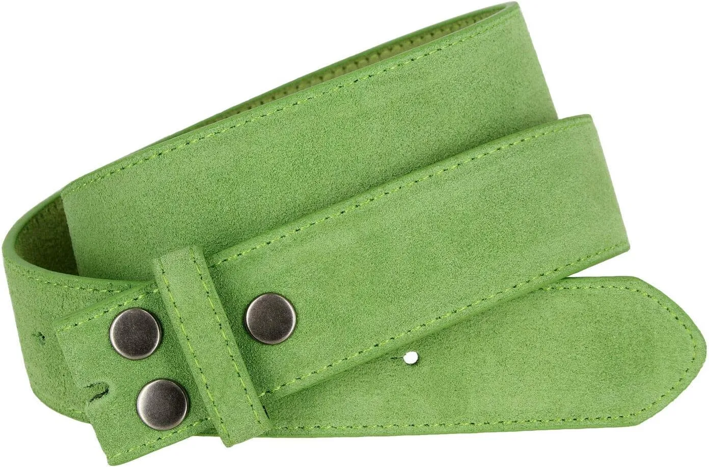 Square Buckle Casual Jean Suede Leather Belt 1 1/2" Wide