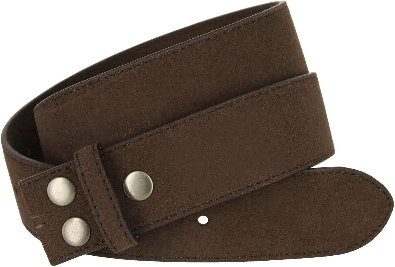 Square Buckle Casual Jean Suede Leather Belt 1 1/2" Wide
