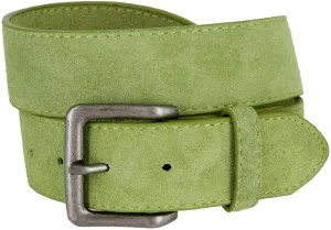 Square Buckle Casual Jean Suede Leather Belt 1 1/2" Wide