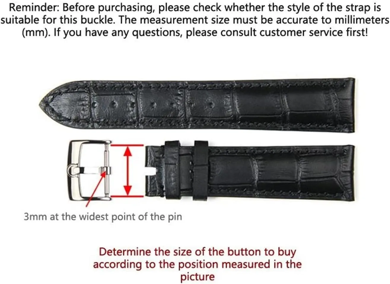 Stainless Steel Watch Pin Buckle 16mm 18mm 20mm Silver Gold Leather Watch Band Strap Clasp Accessories Watch Buckles