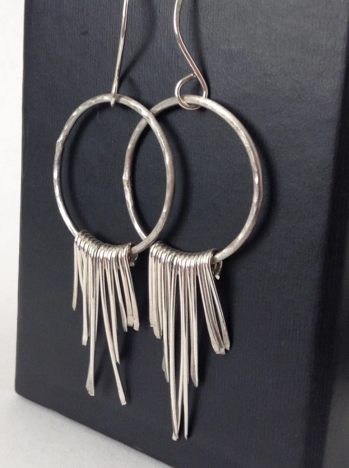 Sterling Silver Bohemian Fringe Earrings