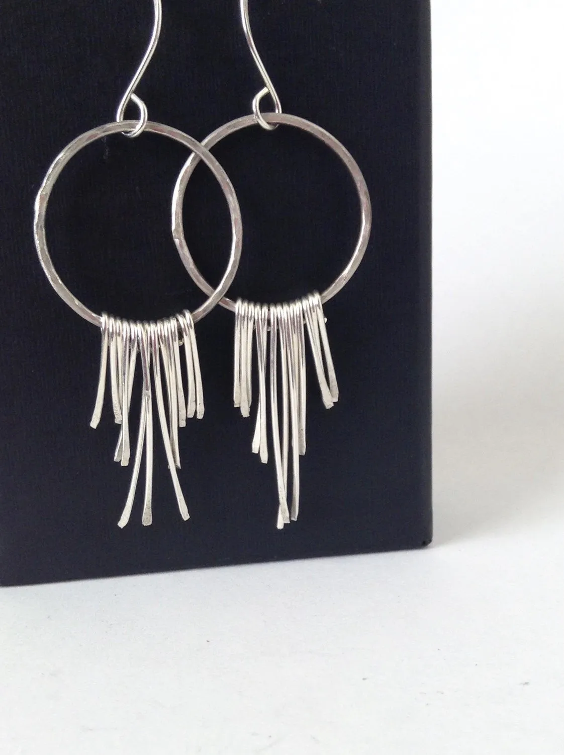 Sterling Silver Bohemian Fringe Earrings
