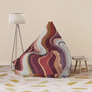 Stylish Maroon Marble Bean Bags for Cozy Comfort