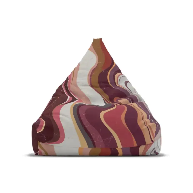 Stylish Maroon Marble Bean Bags for Cozy Comfort