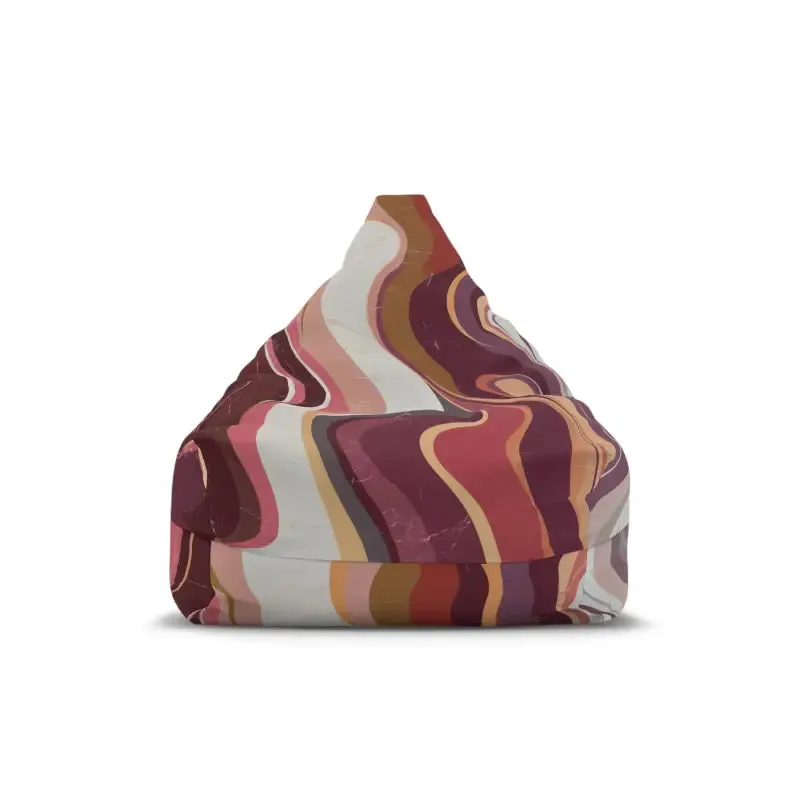 Stylish Maroon Marble Bean Bags for Cozy Comfort