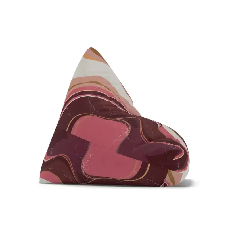 Stylish Maroon Marble Bean Bags for Cozy Comfort