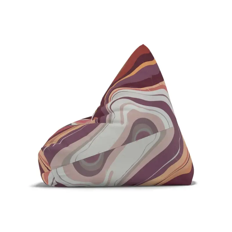 Stylish Maroon Marble Bean Bags for Cozy Comfort