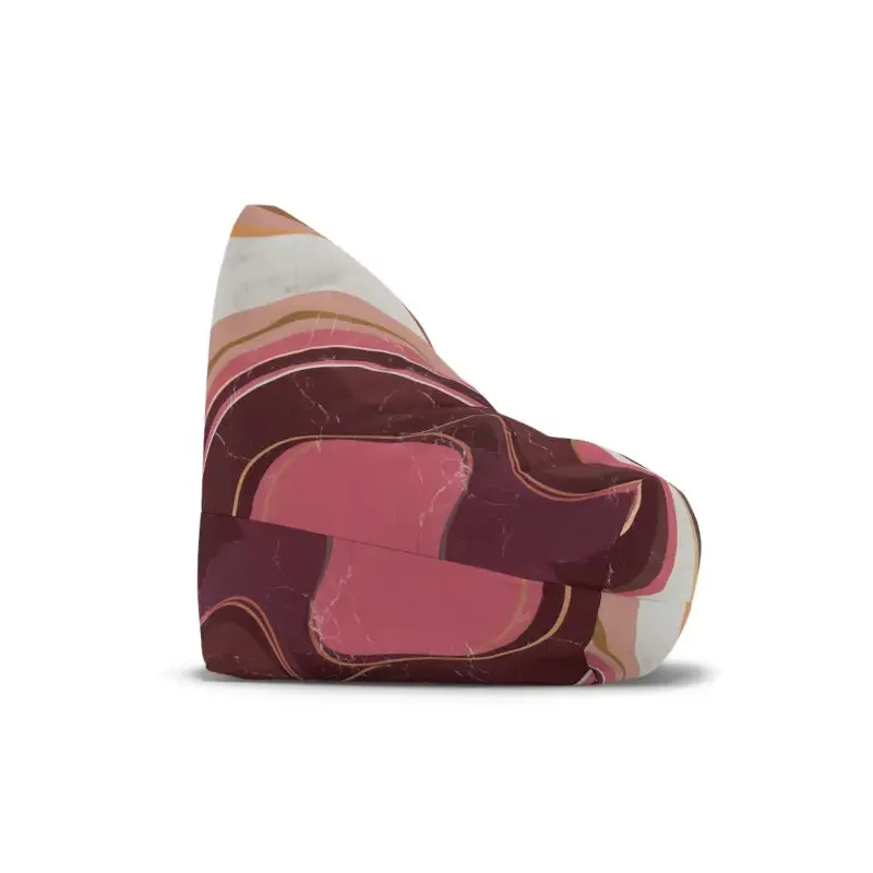 Stylish Maroon Marble Bean Bags for Cozy Comfort