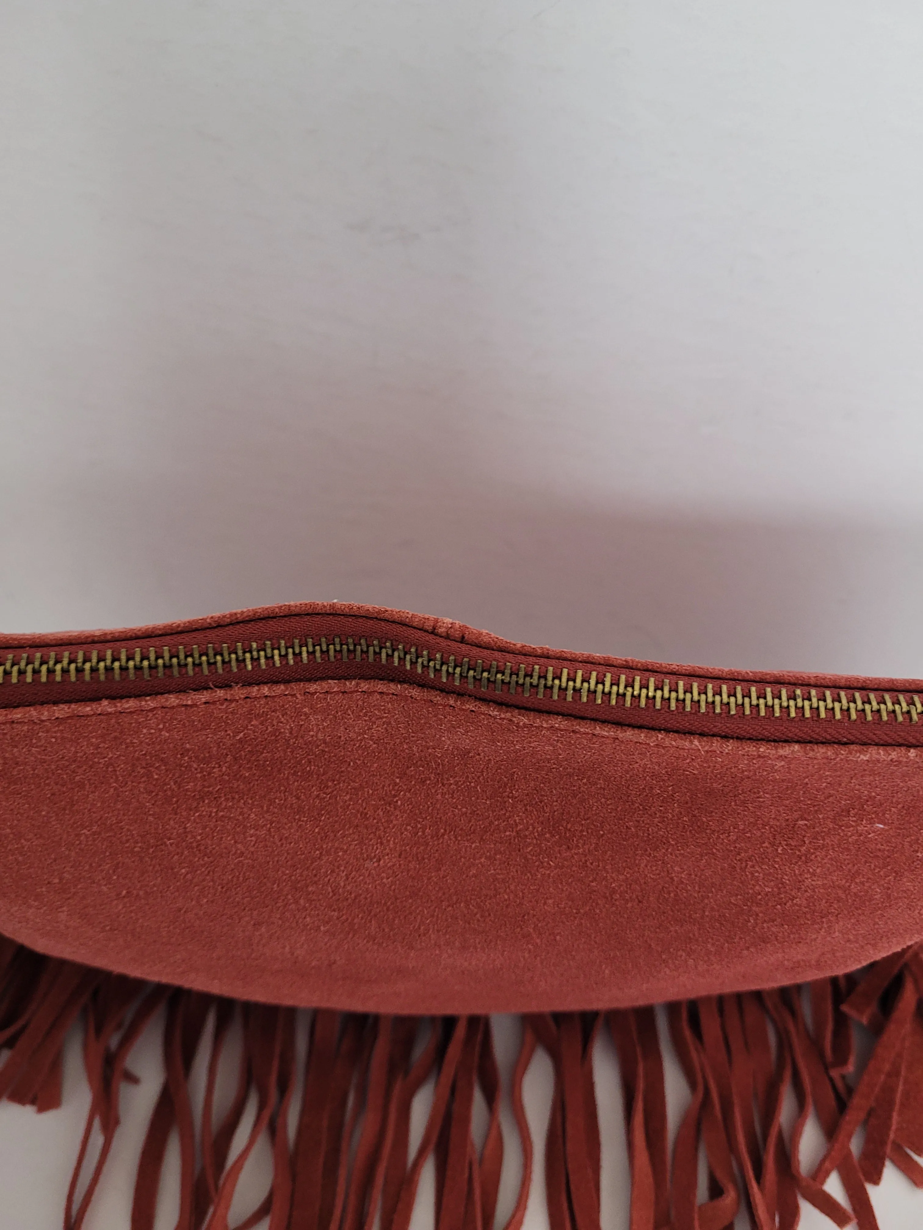 Suede Tassel Wristlet