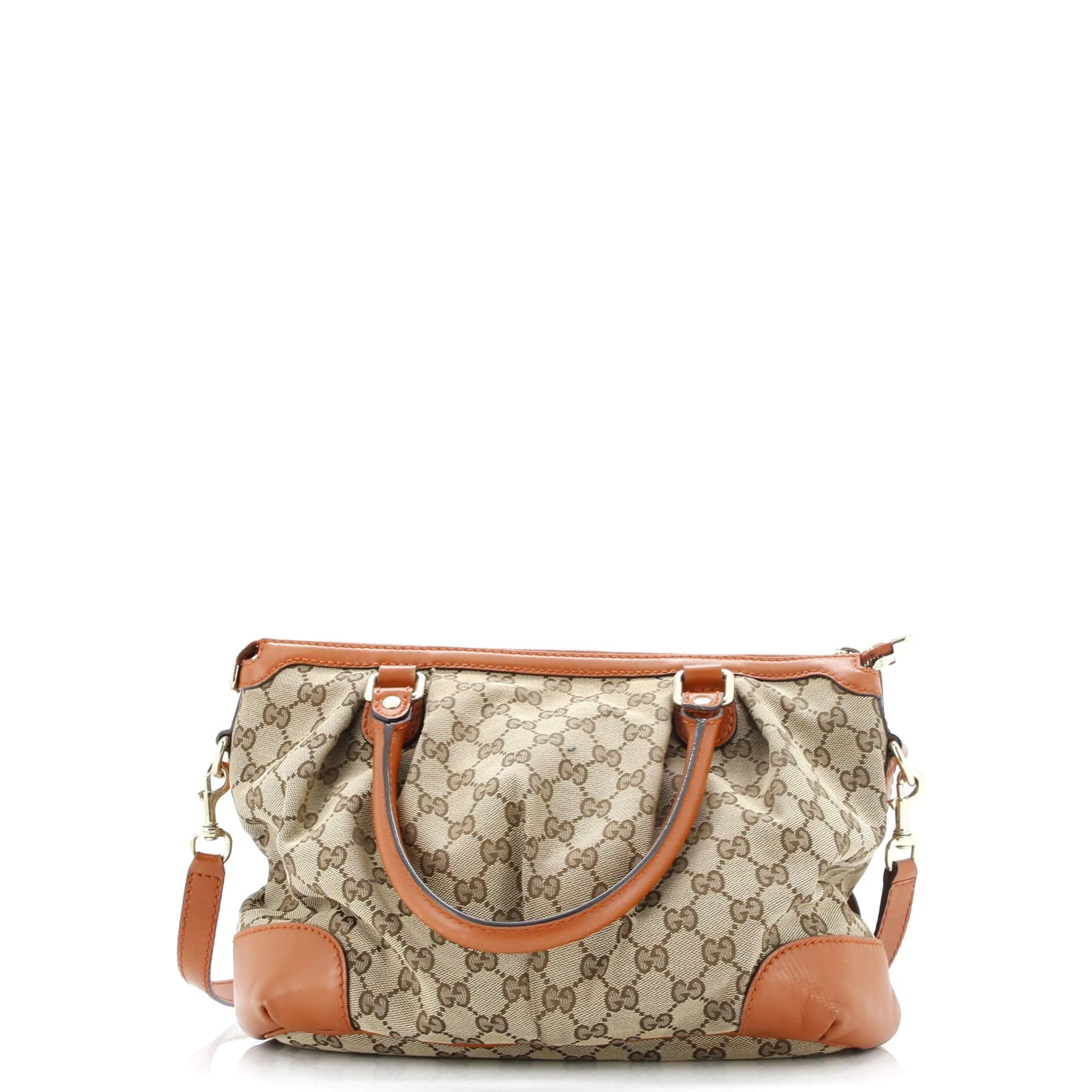 Sukey Top Handle Satchel GG Canvas with Leather Medium