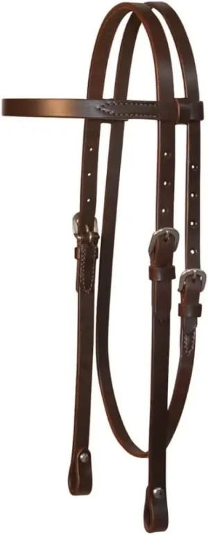 Tack Shack of Ocala- Reinsman Circle Y Lightweight Classic Smooth Browband Headstall, Western Headstall, Bridle, Headstall, Leather Headstall, Leather Western Headstall, Headstall for Horses