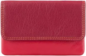 Tahiti RB 99 Multi Colored Womens Soft Luxury Leather Coin Purse Wallet (Red Multi)