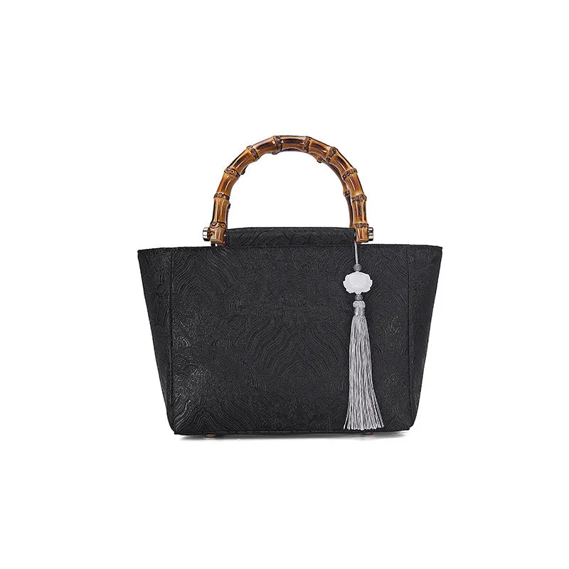 Tassel Ancient Style Cheongsam Banquet Clutch Bamboo Bags