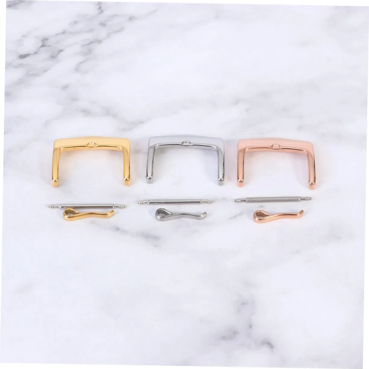 TENDYCOCO 6 Pcs Metal Watch Band Metal Strap Watch Clasp Pin Watch Accessories Watch Strap Watch Band Clasp