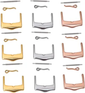 TENDYCOCO 6 Pcs Metal Watch Band Metal Strap Watch Clasp Pin Watch Accessories Watch Strap Watch Band Clasp