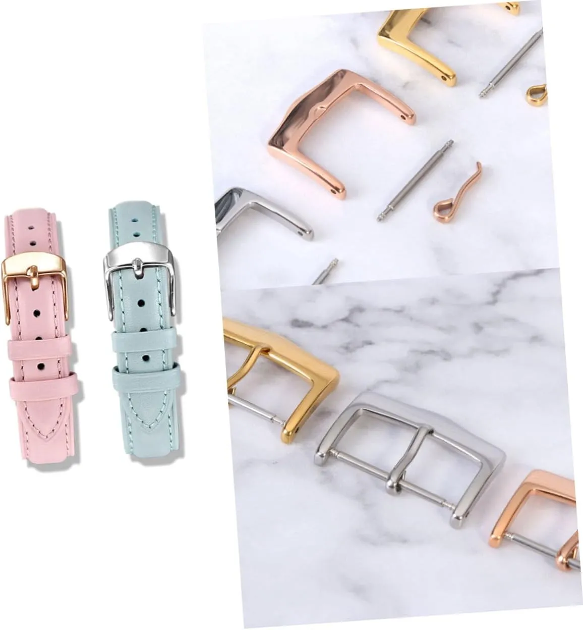 TENDYCOCO 6 Pcs Metal Watch Band Metal Strap Watch Clasp Pin Watch Accessories Watch Strap Watch Band Clasp