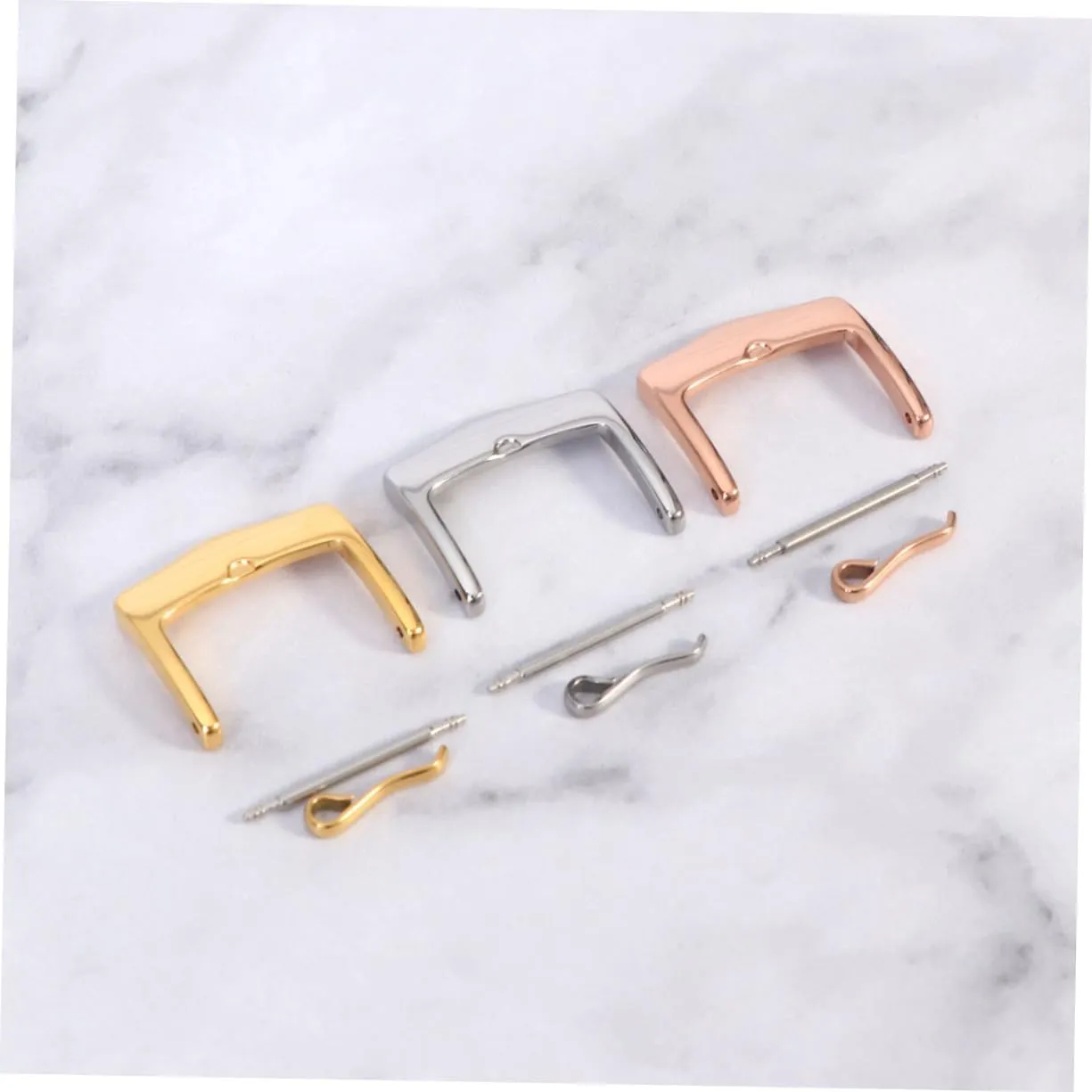 TENDYCOCO 6 Pcs Metal Watch Band Metal Strap Watch Clasp Pin Watch Accessories Watch Strap Watch Band Clasp