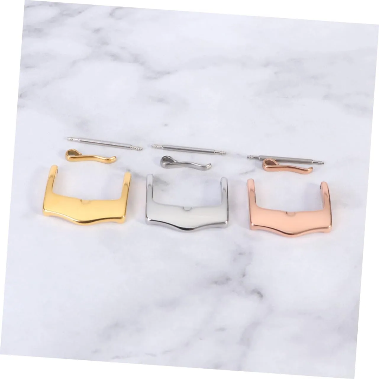 TENDYCOCO 6 Pcs Metal Watch Band Metal Strap Watch Clasp Pin Watch Accessories Watch Strap Watch Band Clasp