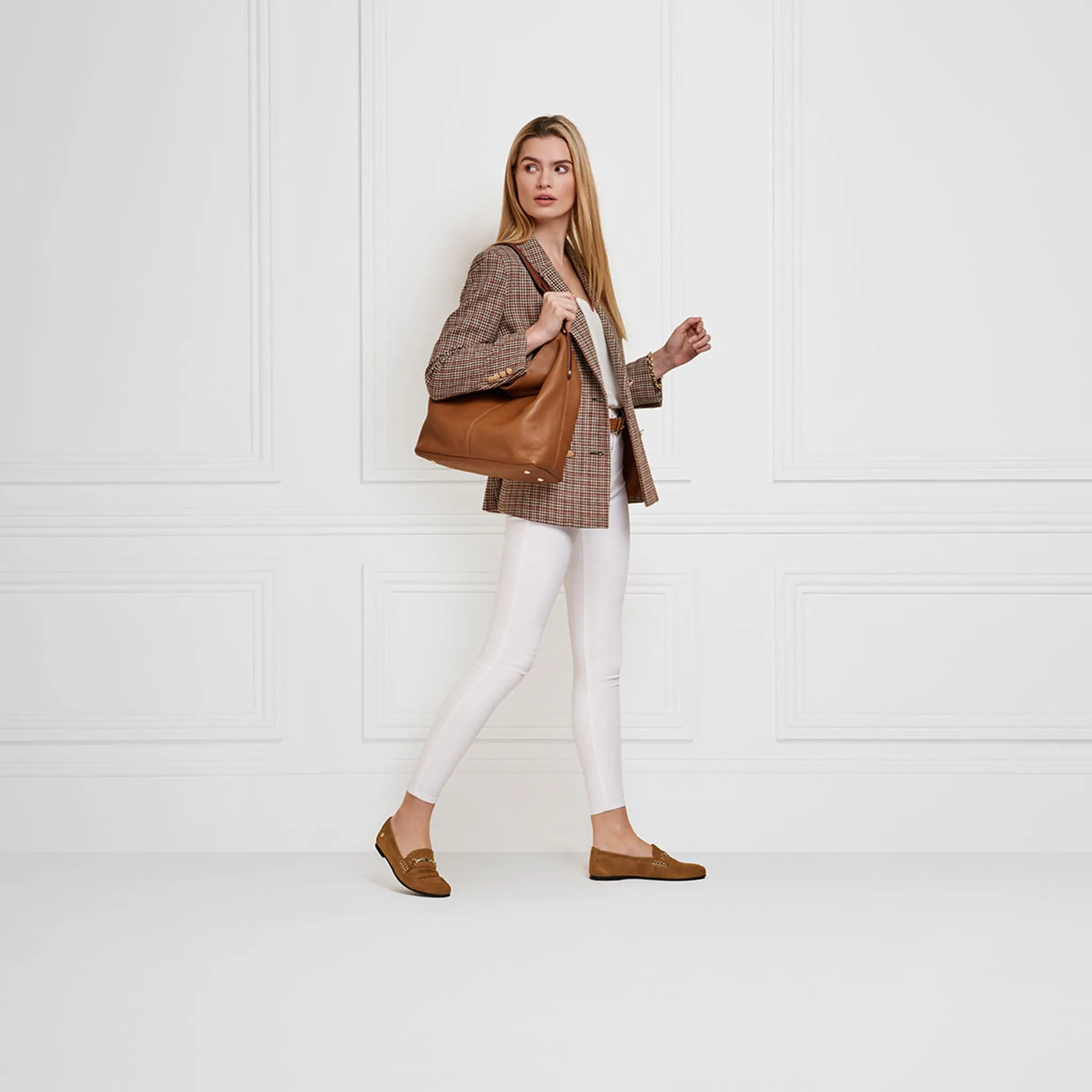 Tetbury Tote Handbag Pebbled Tan Leather