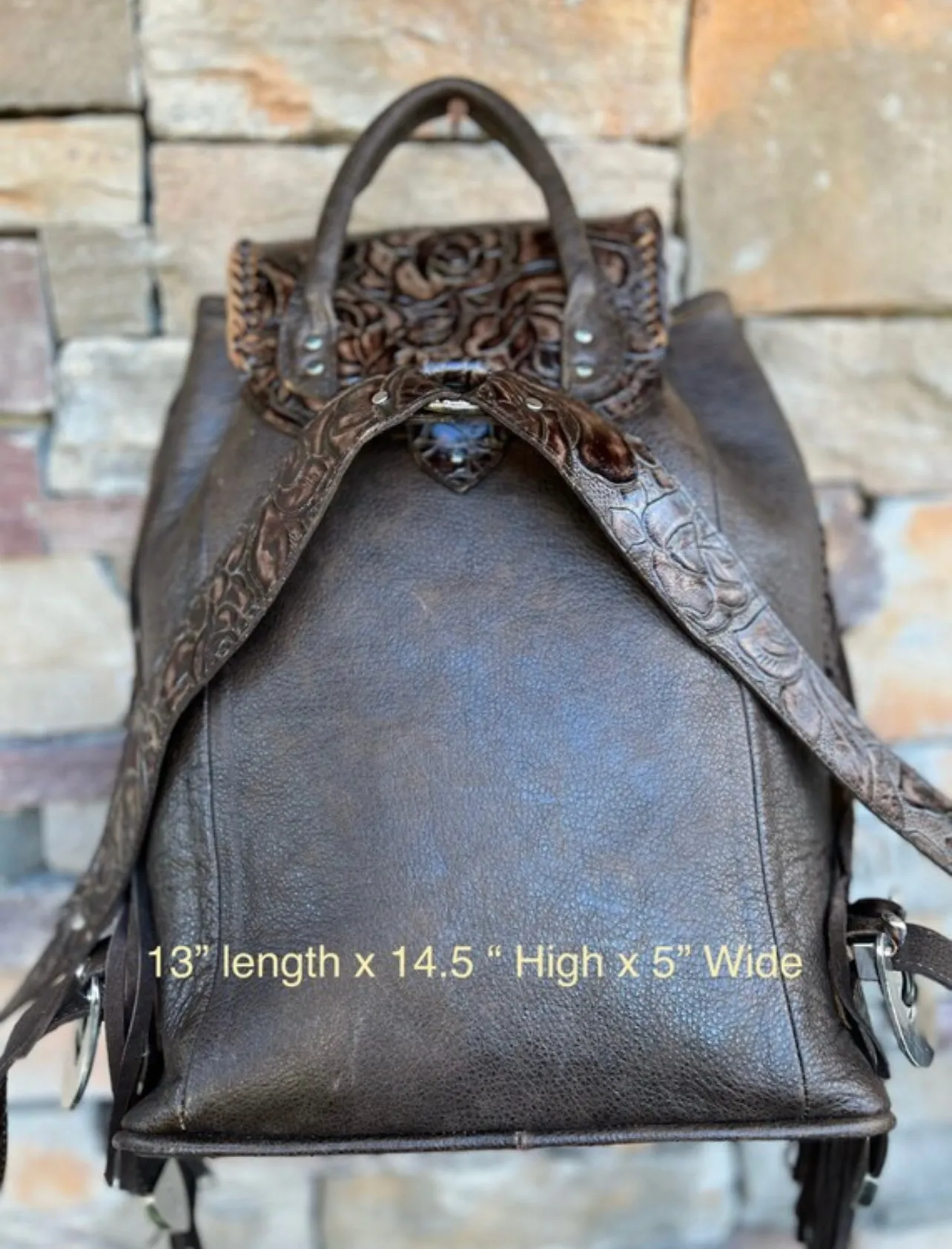 The Jody Deluxe Backpack with western buckles