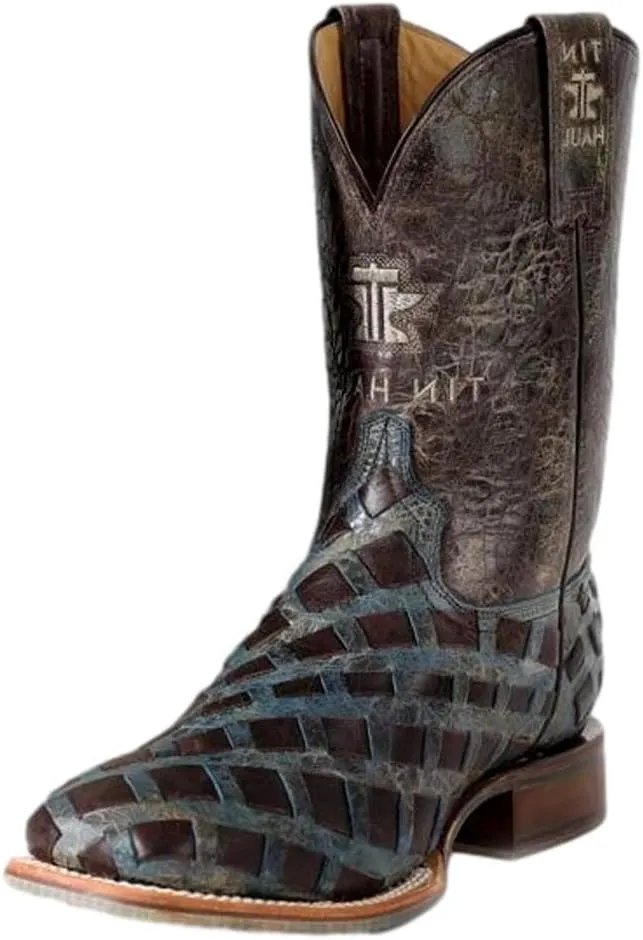 Tin Haul Western Boots Mens Knotted Leather Brown 14-020-0077-0542 BR