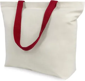 TOPDesign 6-Pack Canvas Tote Bags with Magnetic Snap, Reusable Grocery Shopping Bags, DIY Your Creative Designs