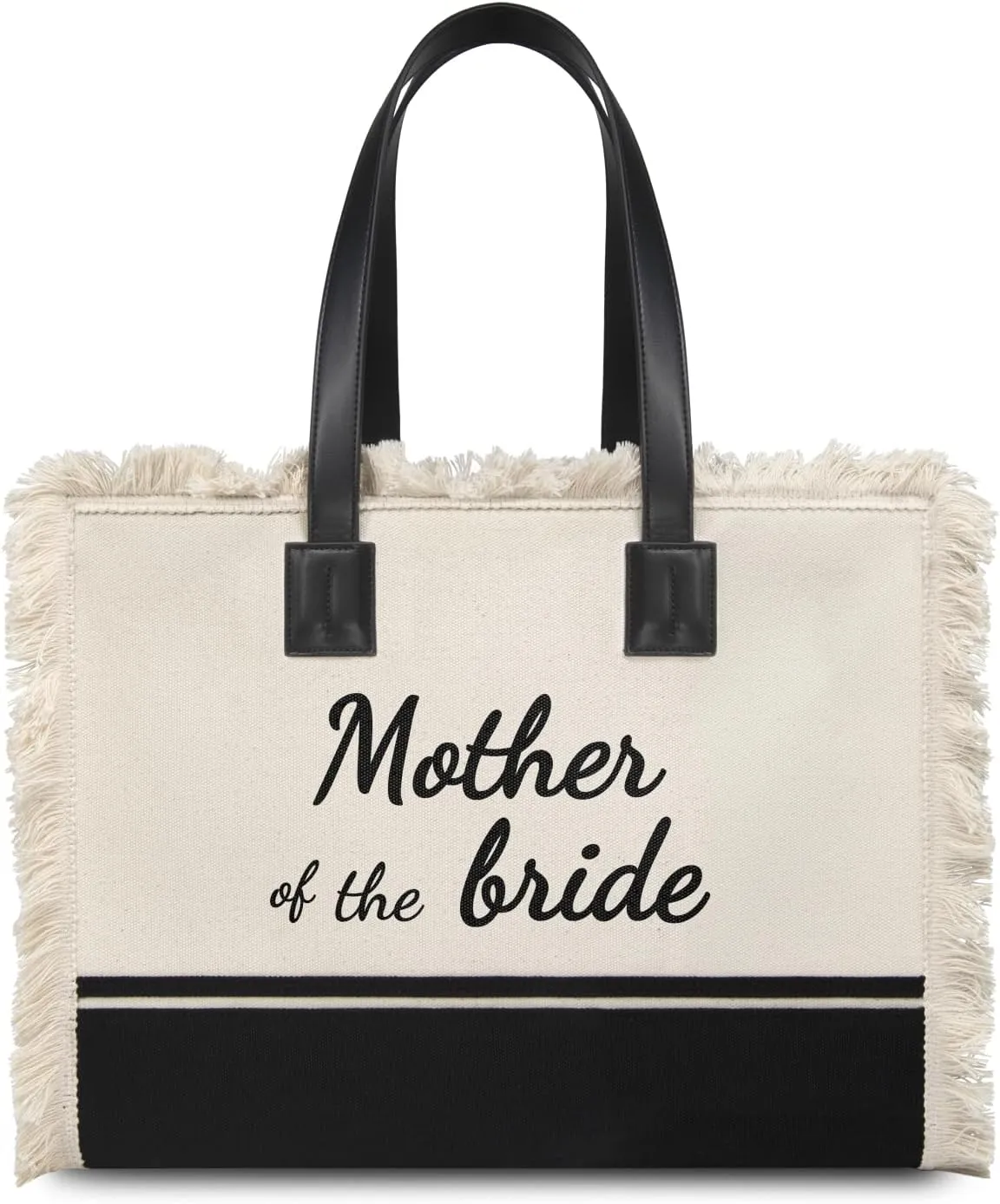 TOPDesign Canvas Tote Bag for Mother of the Bride, Mom Gifts for Mother in Law at Wedding, Engagement, Bridal Shower, Appreciation Gift from Groom