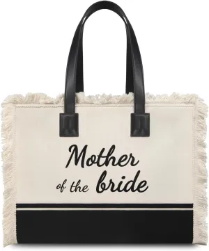 TOPDesign Canvas Tote Bag for Mother of the Bride, Mom Gifts for Mother in Law at Wedding, Engagement, Bridal Shower, Appreciation Gift from Groom