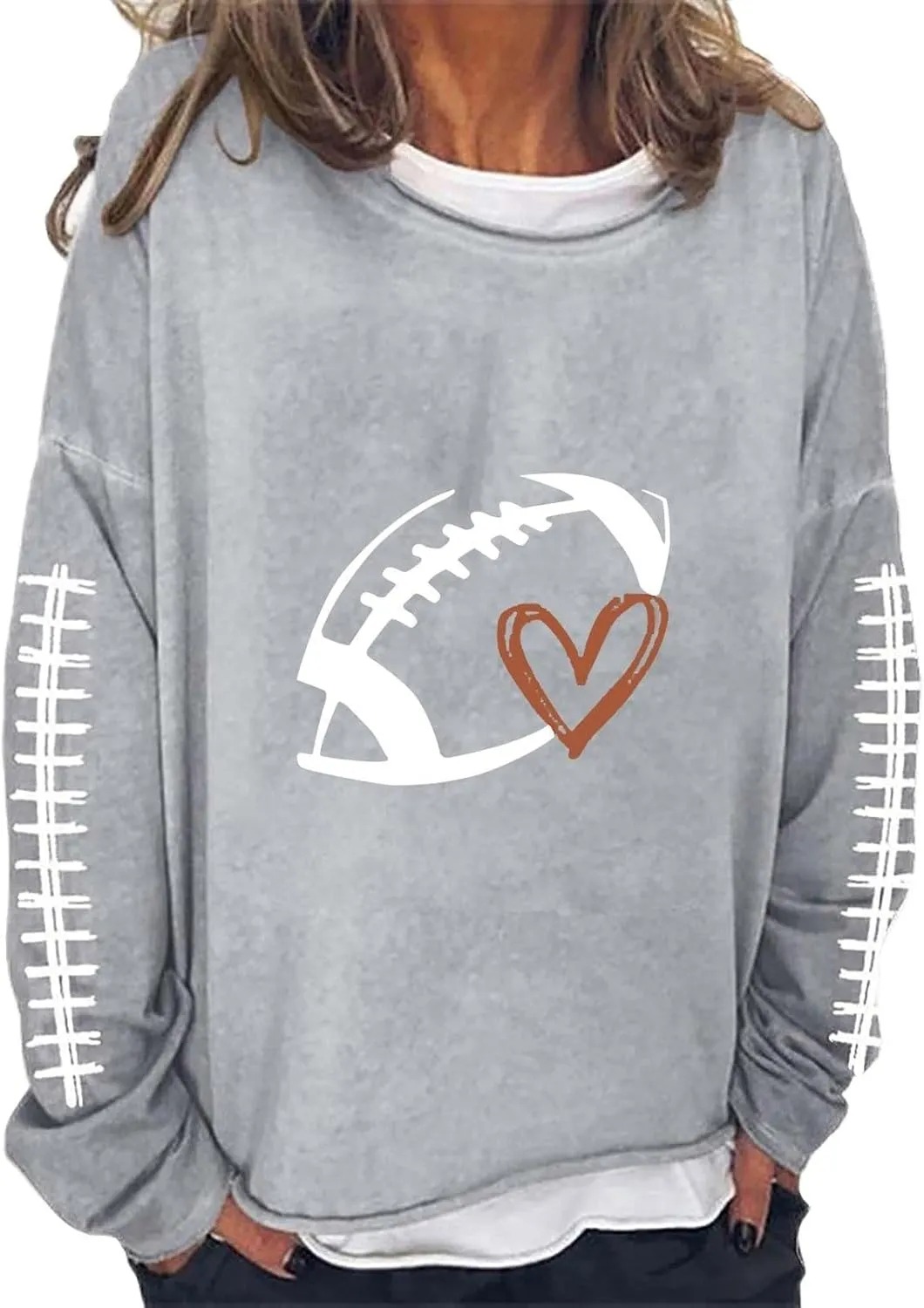 Tops for Women Casual Solid Flower Printed Sweatshirts Comfy Crewneck Long Sleeve Loose Fit Shirts Trendy Graphic Tee