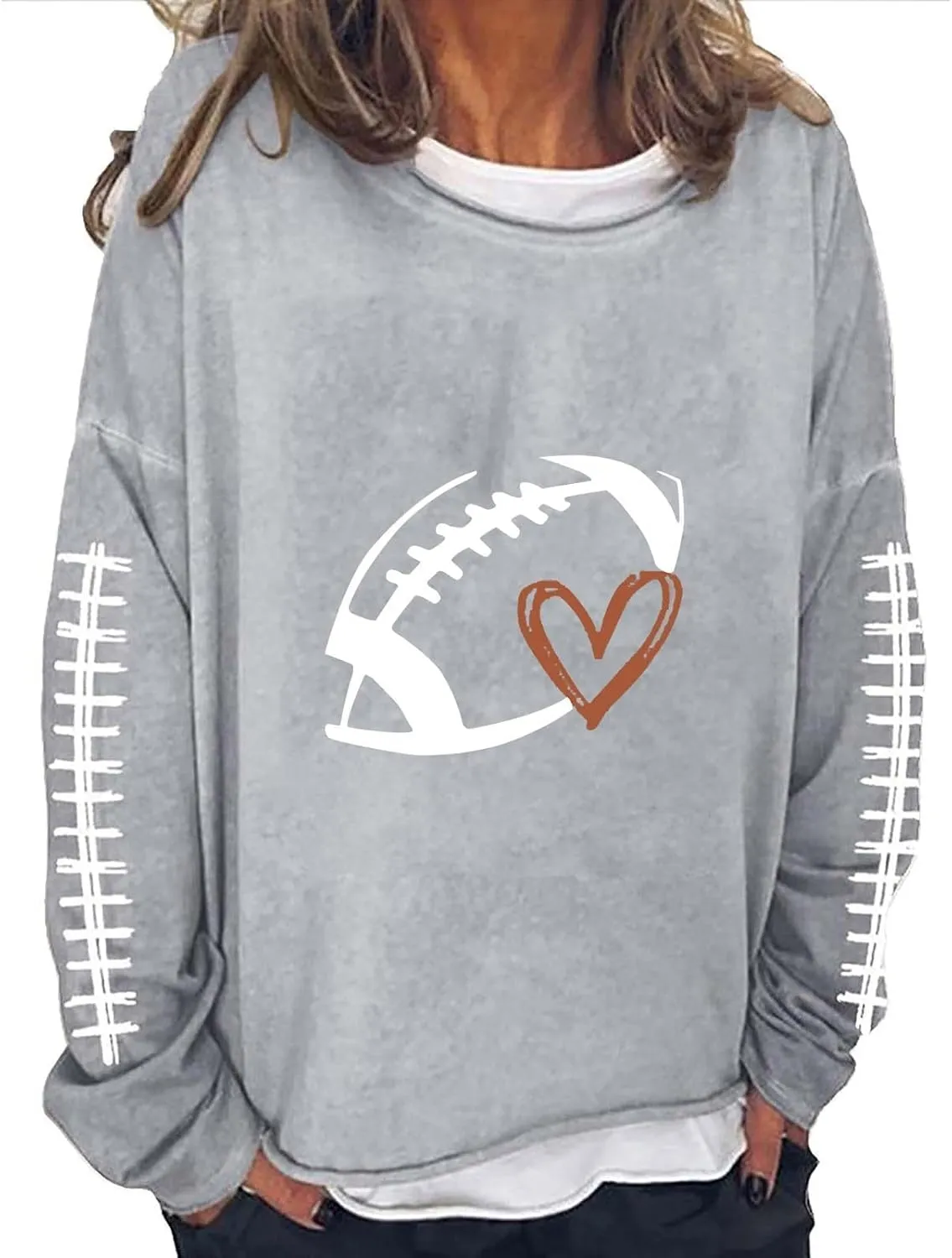 Tops for Women Casual Solid Flower Printed Sweatshirts Comfy Crewneck Long Sleeve Loose Fit Shirts Trendy Graphic Tee