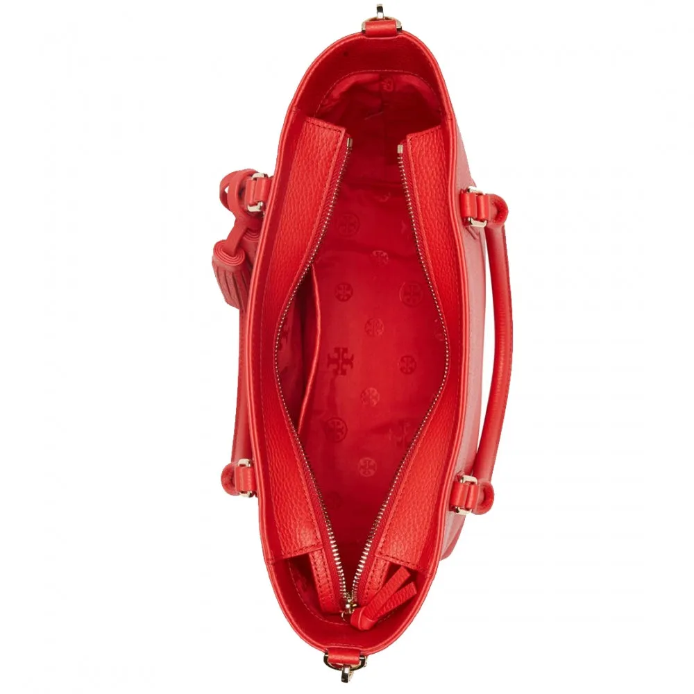 Tory Burch Thea Small Convertible Tote Bag in Brilliant Red